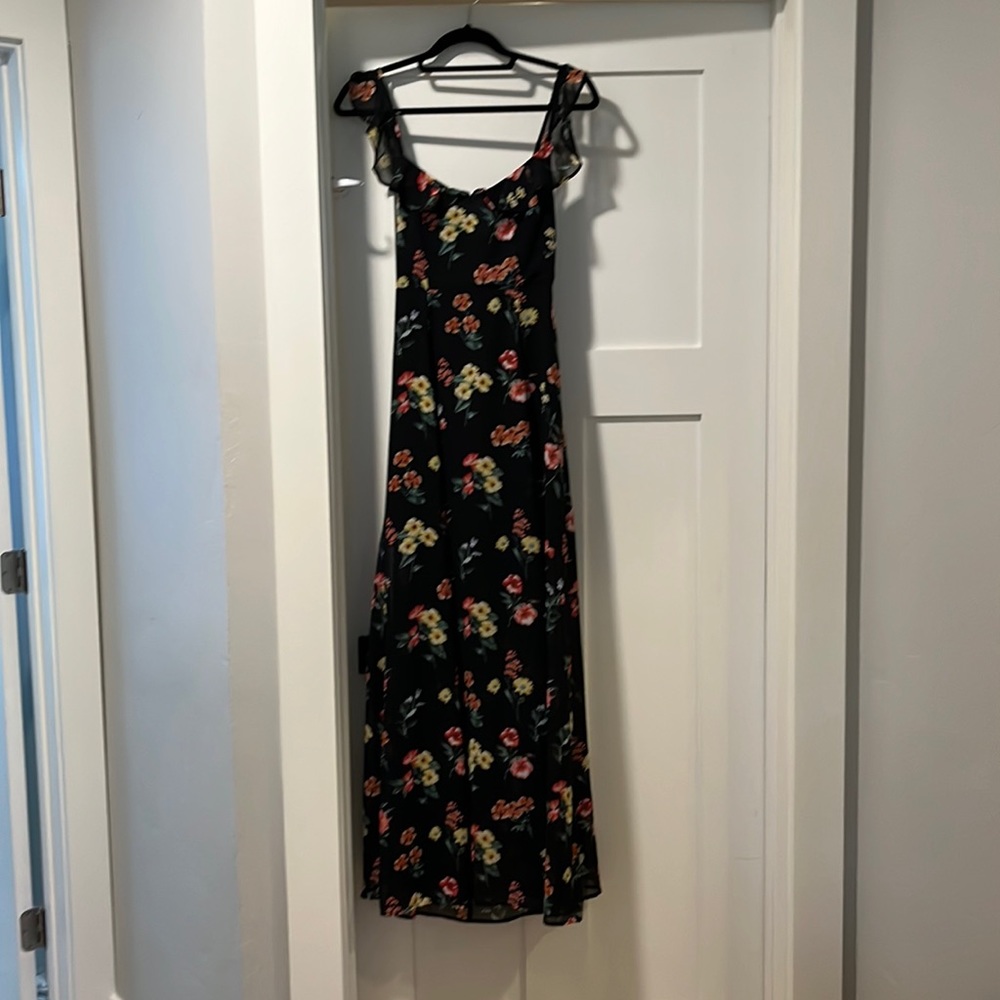 Black floral dress